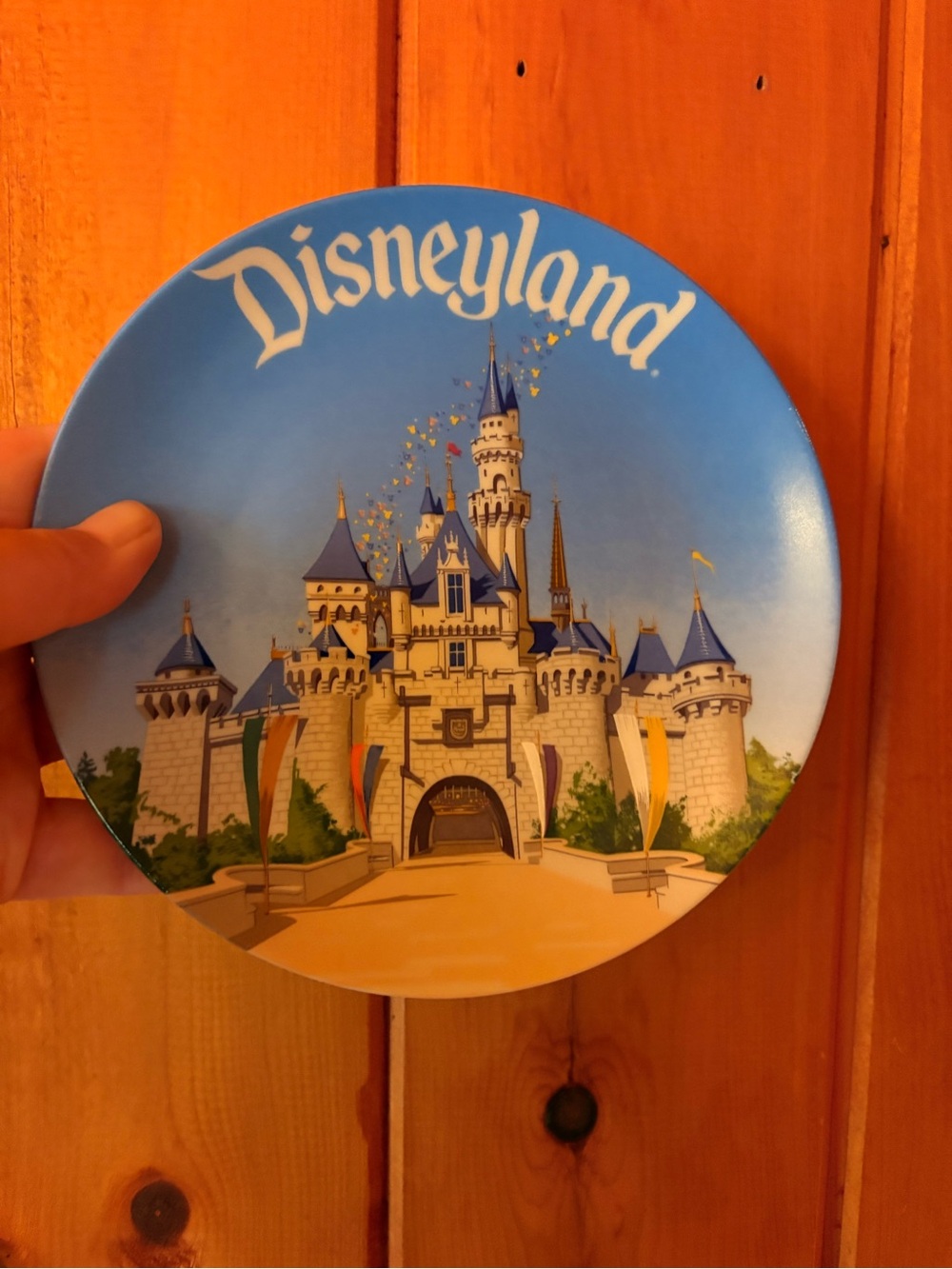 Disney Decorative White Ceramic Plate with Castle Logo